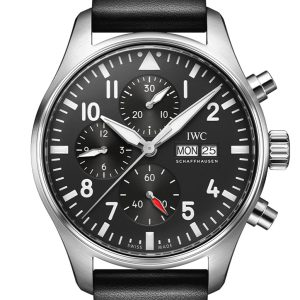 IWC Pilot Chronogragh 43 Black Dial Watch IW378001 