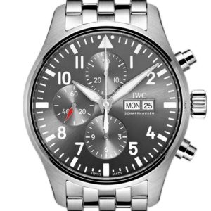 Iwc Pilot Spitfire Automatic Chronograph Grey Dial 43Mm Mens Watch Iw377719