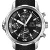 Iwc Aquatimer Chronogragh Black Dial On Strap Iw376803 Watch