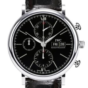 Iwc Portofino Automatic Chronograph Black Dial 42Mm Mens Watch Iw391008