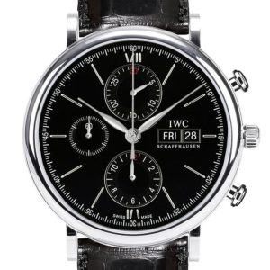 Iwc Portofino Automatic Chronograph Black Dial 42Mm Mens Watch Iw391008