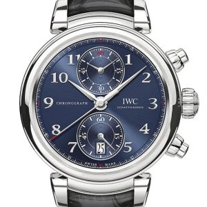 Iwc Da Vinci Blue Dial Automatic Mens Chronograph Watch Iw393402