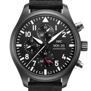 Iwc Pilot Top Gun Chronograph Automatic Black Dial Men’s Watch Iw389101