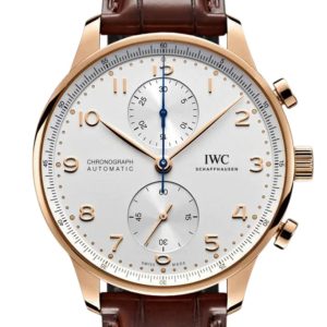 Iwc Portugieser Chronograph Automatic White Dial 18Kt Rose Gold Men’s Watch Iw371611