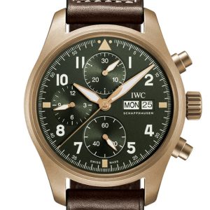 Iwc Pilot Chronogragh Spitfire Green Dial Watch Iw387902