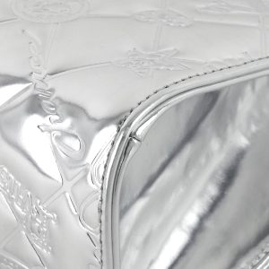 lucky symbols patent leather handbag