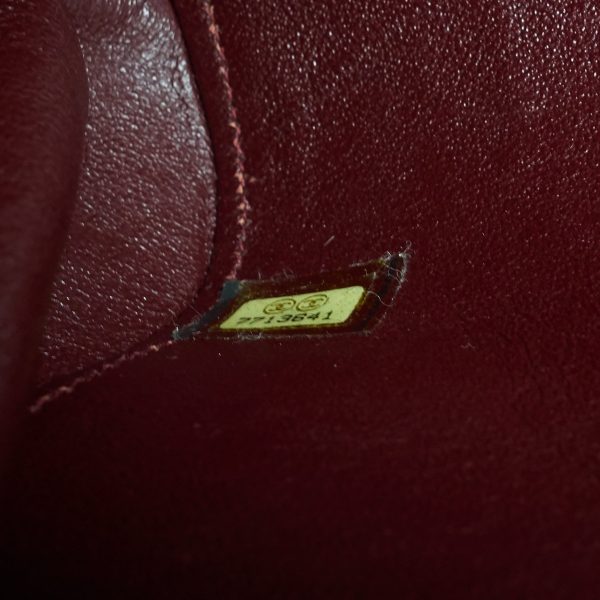lambskin leather fliplock shoulder bag