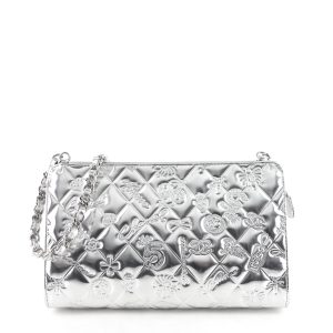 lucky symbols patent leather handbag