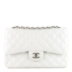 double flap jumbo caviar leather shoulder bag