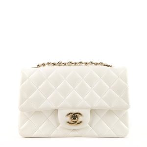 classic single flap mini lambskin leather bag