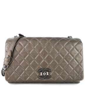 city rock large goatskin flap bag