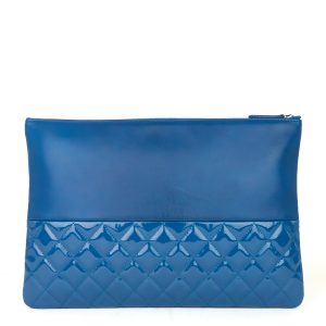 o case large lambskin and patent leather bag
