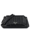lambskin leather fliplock shoulder bag