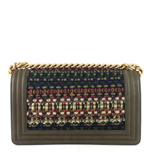 boy suede and tweed flap bag