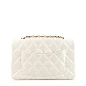 classic single flap mini lambskin leather bag