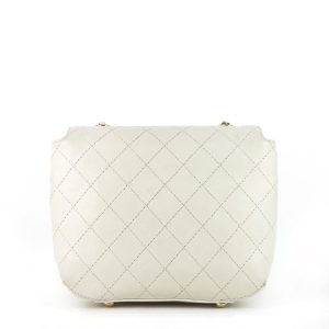 quilted leather small flap bag