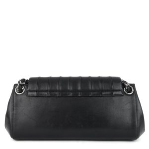 lambskin leather fliplock shoulder bag