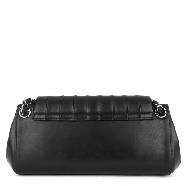 lambskin leather fliplock shoulder bag