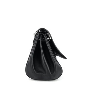 lambskin leather fliplock shoulder bag