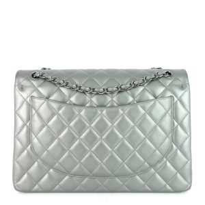 classic double flap maxi lambskin leather bag
