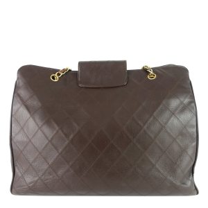vintage supermodel weekender large calfskin leather bag