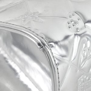 lucky symbols patent leather handbag