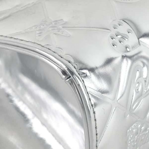 lucky symbols patent leather handbag