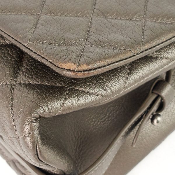 city rock large goatskin flap bag