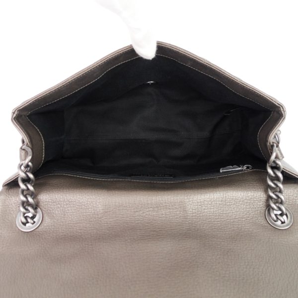city rock large goatskin flap bag