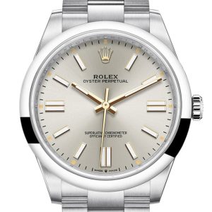 Rolex Oyster Perpetual 41 Silver Dial Bracelet Watch 124300