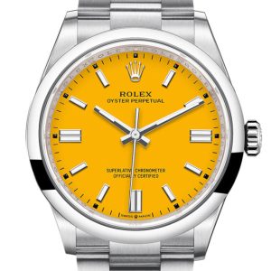 Rolex Oyster Perpetual 36 Yellow Dial Bracelet Watch 126000