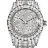 Rolex Pearlmaster 34 Diamond Pave Dial Bracelet White Gold Watch 81405Rbr