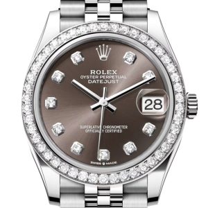 Rolex Datejust 31 Dark Grey Diamond Dial Jubilee Ladies Watch 278384Rbr 278384Rbr-0010