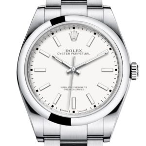 Rolex Oyster Perpetual 39 White Dial Men’s Watch 114300
