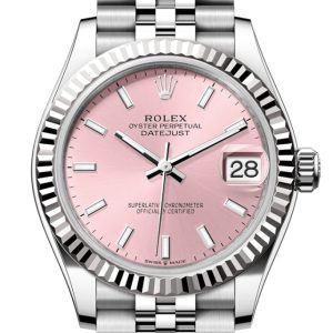 Rolex Datejust 31 Pink Dial Fluted Bezel Jubilee Ladies Watch 278274 278274-0014