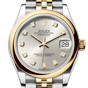 Rolex Datejust 31 Silver Diamond Dial Yellow Gold Steel Jubilee Ladies Watch 278243 278243-0020