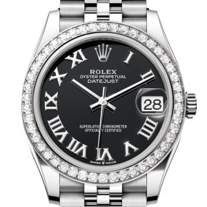 Rolex Datejust 31 Black Roman Dial Jubilee Ladies Watch 278384Rbr 278384Rbr-0002