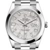 Rolex Day-Date 40 Meteorite Baguette Diamond Dial Dome Bezel Platinum President Automatic Men’s