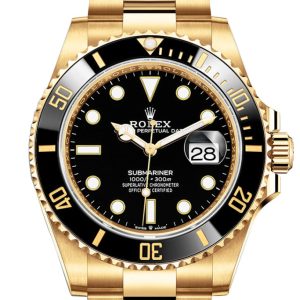 Rolex Submariner 41 Black Dial 18K Yellow Gold Bracelet Automatic Men’s Watch 126618Ln New