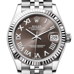Rolex Datejust 31 Brown Roman Dial Fluted Bezel Jubilee Ladies Watch 278274 278274-0022