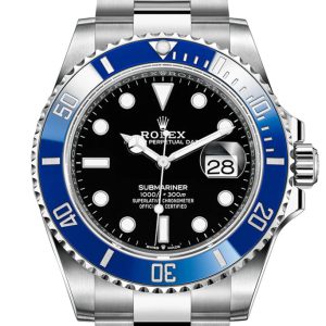 Rolex Submariner 41 Black Dial Blue Ceramic Bezel White Gold Bracelet Automatic Men’s Watch