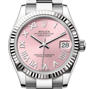 Rolex Datejust 31 Pink Roman Dial Fluted Bezel Ladies Watch 278274 278274-0019