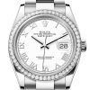 Rolex Datejust 36 White Roman Dial Diamond Bezel Watch 126284Rbr 126284Rbr-0018