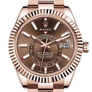 Rolex Sky-Dweller 42 Chocolate Dial 18K Rose Gold Men’s Watch 326935