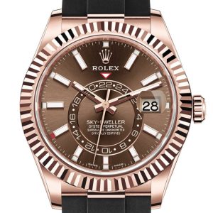 Rolex Sky-Dweller 42 Chocolate Dial 18K Rose Gold Men’s Watch 326235