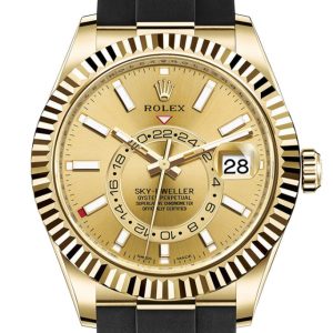 Rolex Sky-Dweller 42 Champagne Dial 18K Yellow Gold Men’s Watch 326238