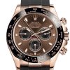 Rolex Cosmograph Daytona Rose Gold Chocolate And Black Dial Oysterflex 116515Ln Watch