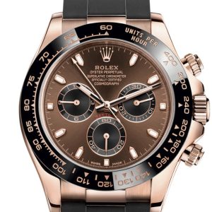Rolex Cosmograph Daytona Rose Gold Chocolate And Black Dial Oysterflex 116515Ln Watch