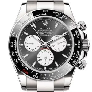 Rolex Daytona Black Dial White Gold Oyster Bracelet 126529LN