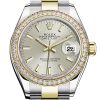Rolex Datejust 28 Silver Dial Diamond Bezel Yellow Gold Ladies Watch 279383Rbr 279383